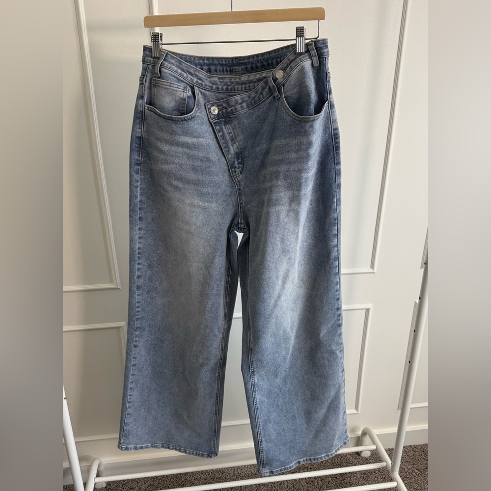 Commense Blue Wide Leg Jeans